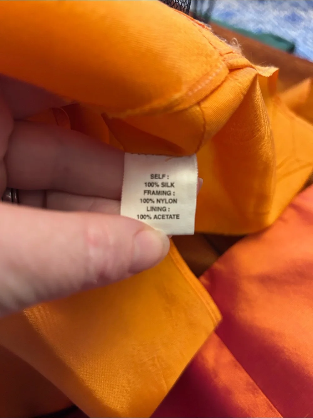 Phoebe Couture Silk Bow Back Cocktail Dress Pink Orange Size 8